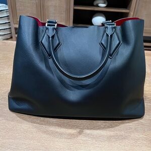 Diane Von Furstenberg Black Tote with Red Interior